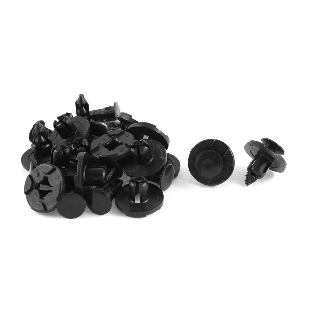 X Autohaux 15 Pcs 8mm Hole Plastic Rivets Push in Clips Bumper Fender Rivets Fastener Expansion Screws Clips Black Replacement