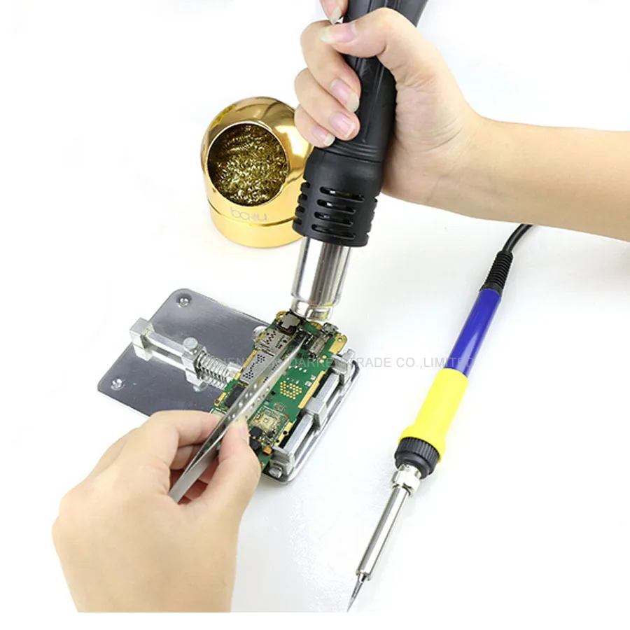 2 in 1 Hot Air Soldering Station BAKU 878L 110V/220V LED Digital Display Electric Hot Air Welding Station With English Manual