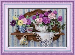 3d rosa fiori pittura del ricamo del nastro set artigianato del ricamo cerchio diy handmade needlework arte della parete decorazione regalo