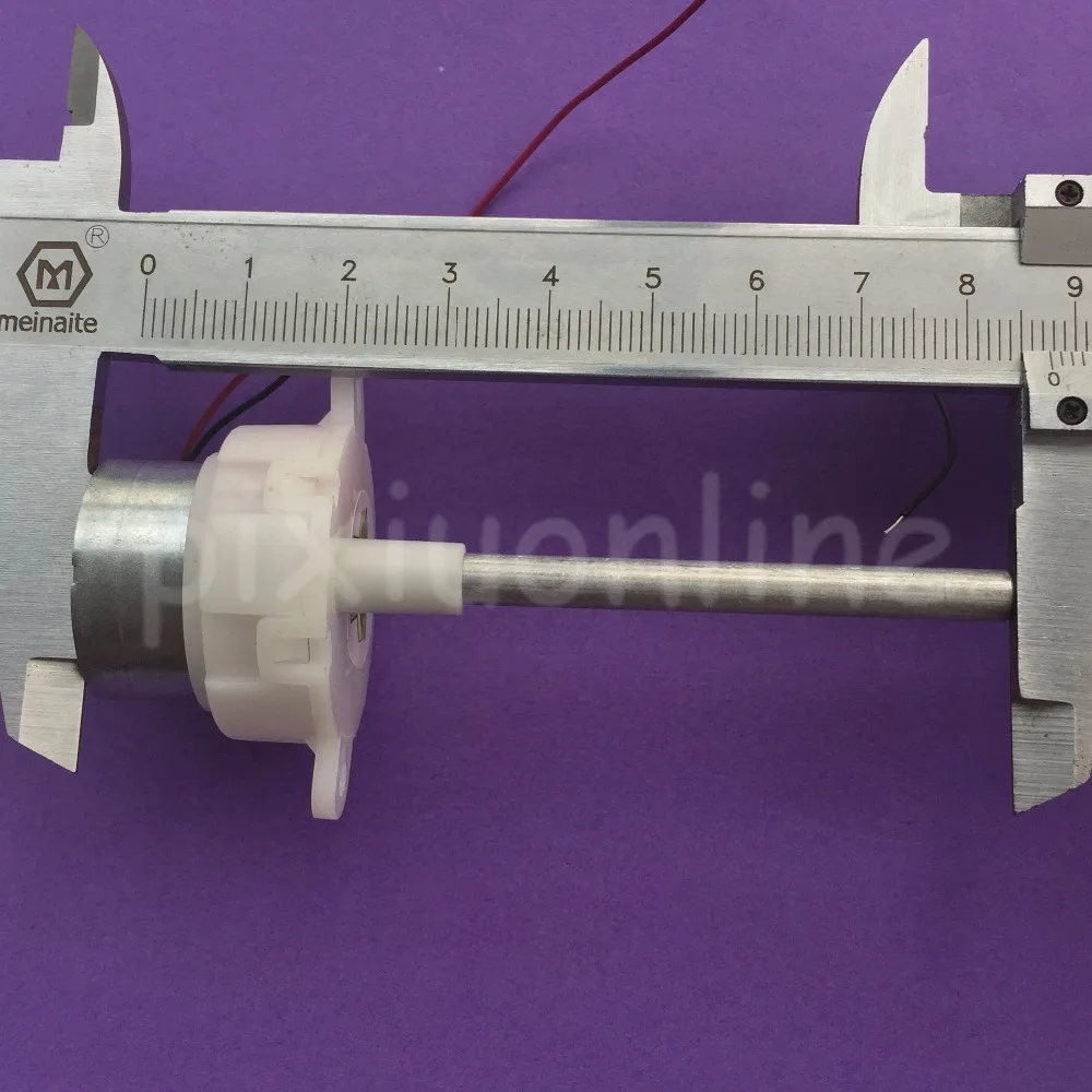 J210Y Round White 300 Gear DC Motor Long Blind Hole Shaft fit Solar Energy Low Speed and Mute DIY Motor