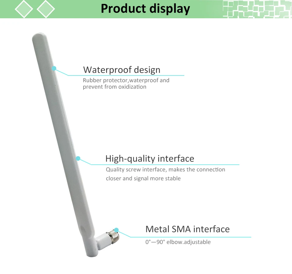 5 Stück 3G 4G LTE Antenne 5dBi SMA Stecker weiß Antenne für 4G Router Externer Repeater Drahtloses Modem Hochleistungs-Alarm Lorawan – Detail 9
