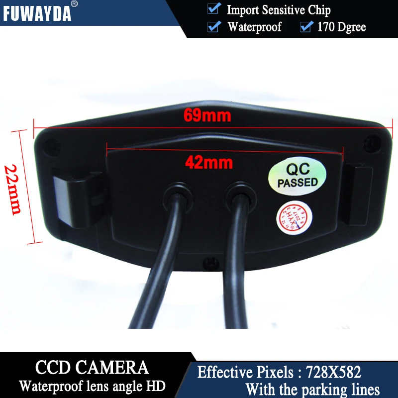 FUWAYDA Wireless Car Rear View Reverse With Guide/Parking Line CCD CAMERA for Honda Accord Pilot Civic Odyssey / Acura TSX HD