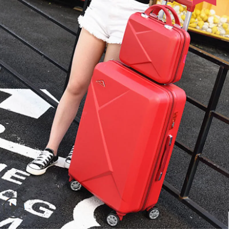 Korean version match girl Lovely Cosmetic bag 20/22/24/26/28 inches students trolley case Travel suitcase woman Rolling luggage