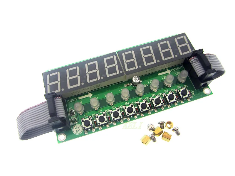 JY-LKM1638, F71A 8* Digital Tube + 8* Key + 8* Double Color LED Module TM1638 Can be Cascaded Replace Integrated