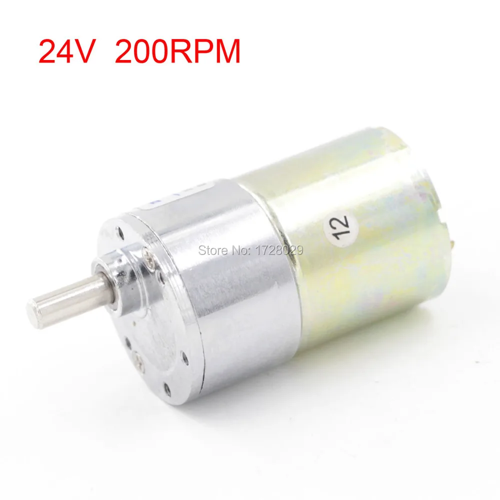 DC Gear Box Motor DC 24V 200RPM 35.5mm Gearbox Part Diameter ZGB37RG