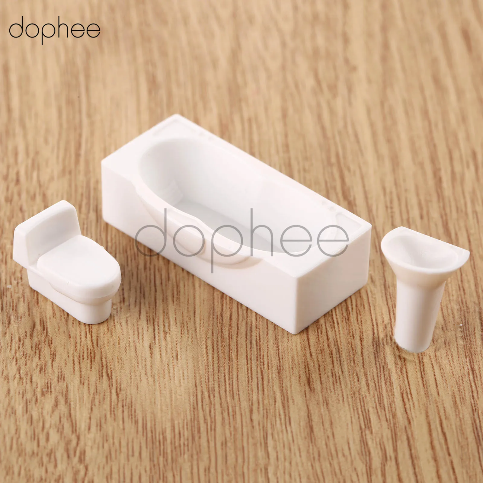 

dophee Scale 1:50 model furniture for washing room set 10pcs closestool + 10pcs washstand + 10pcs bathtub