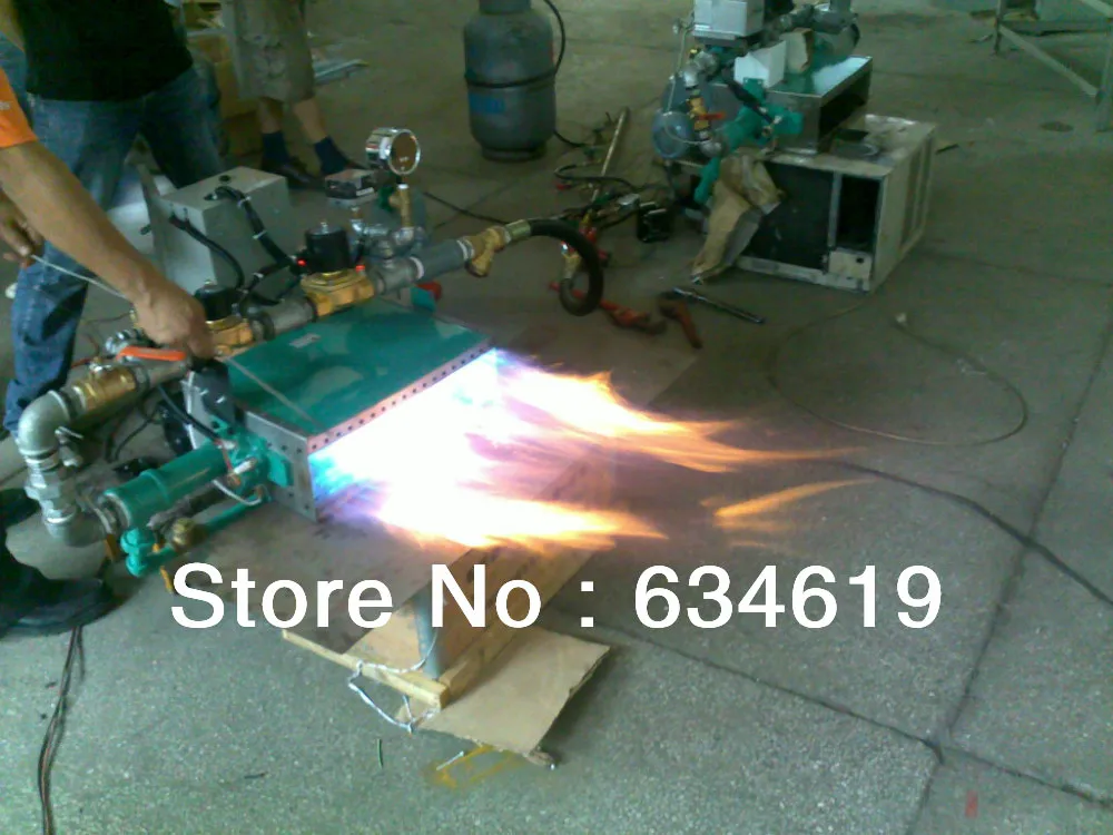 Industrial Two Stage Gas Linear Flame Heater, Hot Air Natural Gas Fire Burner, Convectional Oven Gas Burner 115kw