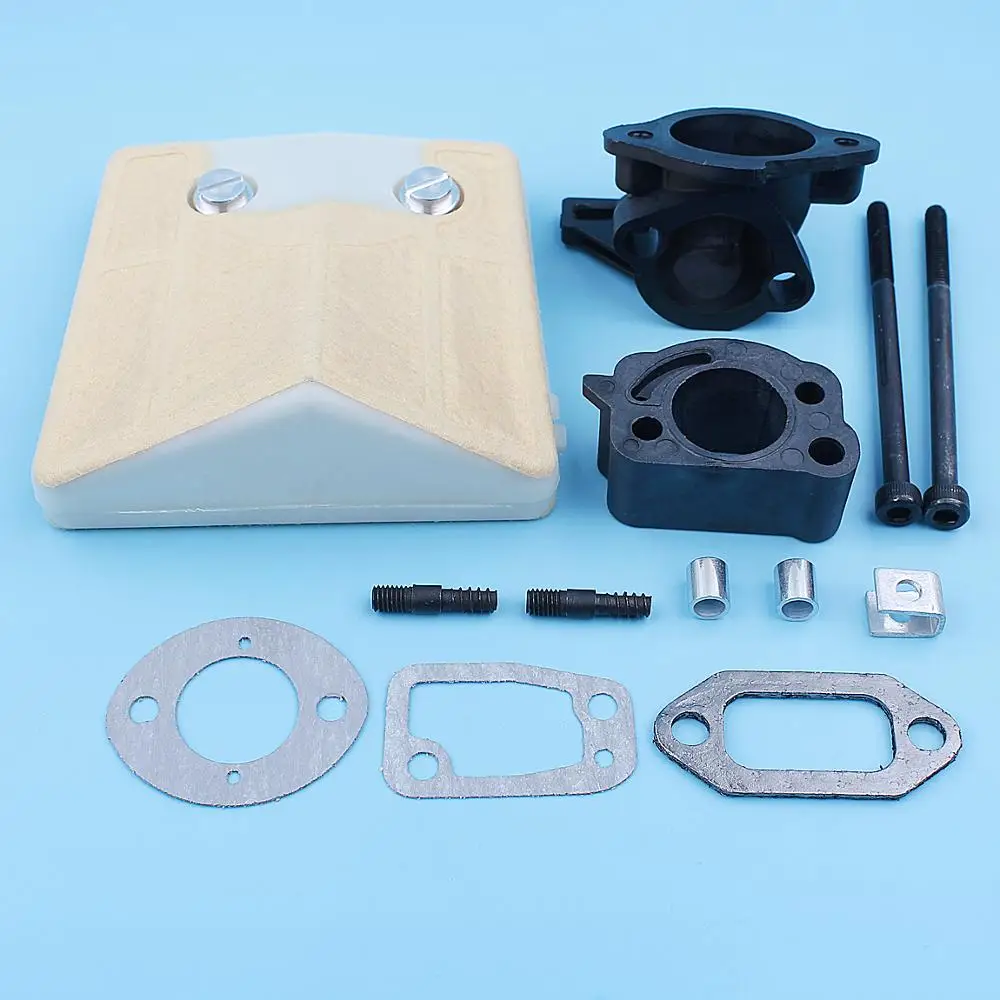 Imagem -02 - Filtro de ar Carb Intake Spacer Parafuso Adaptador Junta Kit Chainsaw Peças de Reposição para Husqvarna 61 266 162