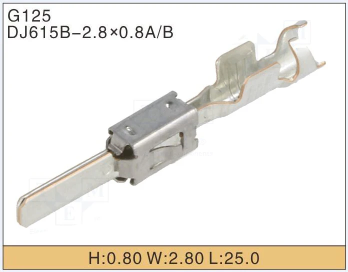 

Free shipping 2.8 series wire terminal Crimp terminal auto electrical male terminal for 962843-1/964298-1 DJ613-E3.5A