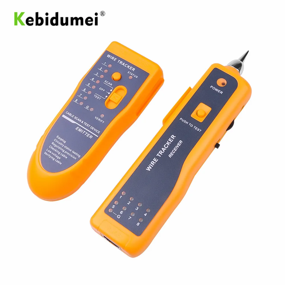 kebidumei RJ11 RJ45 Cat5 Cat6 Telephone Wire Tracker Tracer Toner Ethernet LAN Network Cable Tester Detector Line Finder