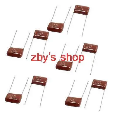 10Pcs Radial Type Metallized Polypropylene Film Capacitors CBB 0.1uF 104J 1000V