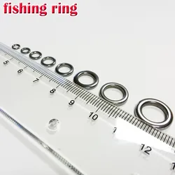 100PCS/LOT fishing solid ring 304 pure stainless steel fishing ring fishing accessories Heavy-duty lure jigging ring