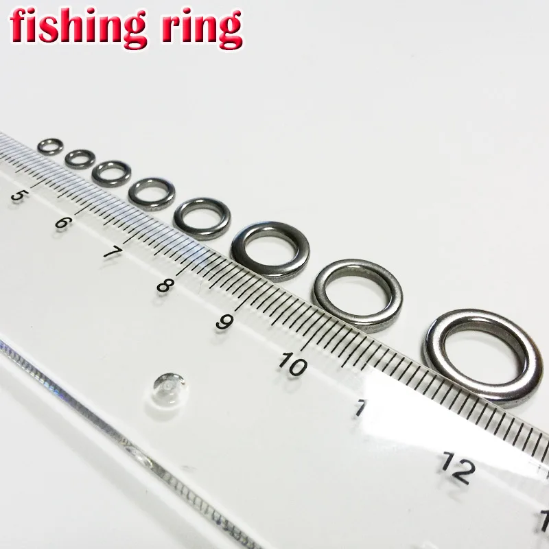 100 sztuk/partia fishing solid ring 304 czysta stal nierdzewna fishing ring akcesoria wędkarskie Heavy-duty lure jigging ring
