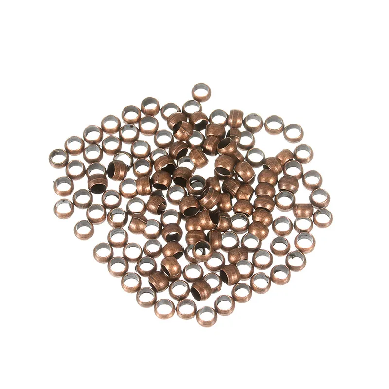 200 teile/los Eisen Crimp End Perlen passen Armband Halskette Ergebnisse 1/2/2/3/3/4mm Stopper Spacer Perlen für die Schmuck herstellung f103