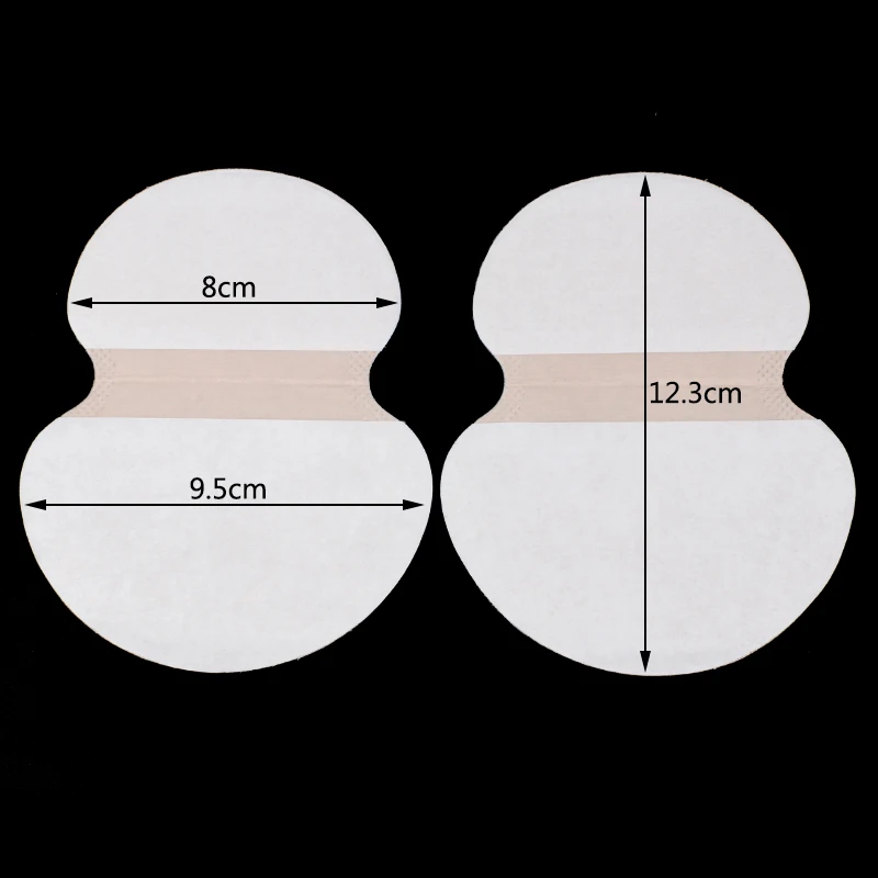 여름 땀 방지 패드 겨드랑이 땀 쉴드 가스켓 남여 겨드랑이 땀 패드 탈취제 겨드랑이 흡수 패드, 100 개