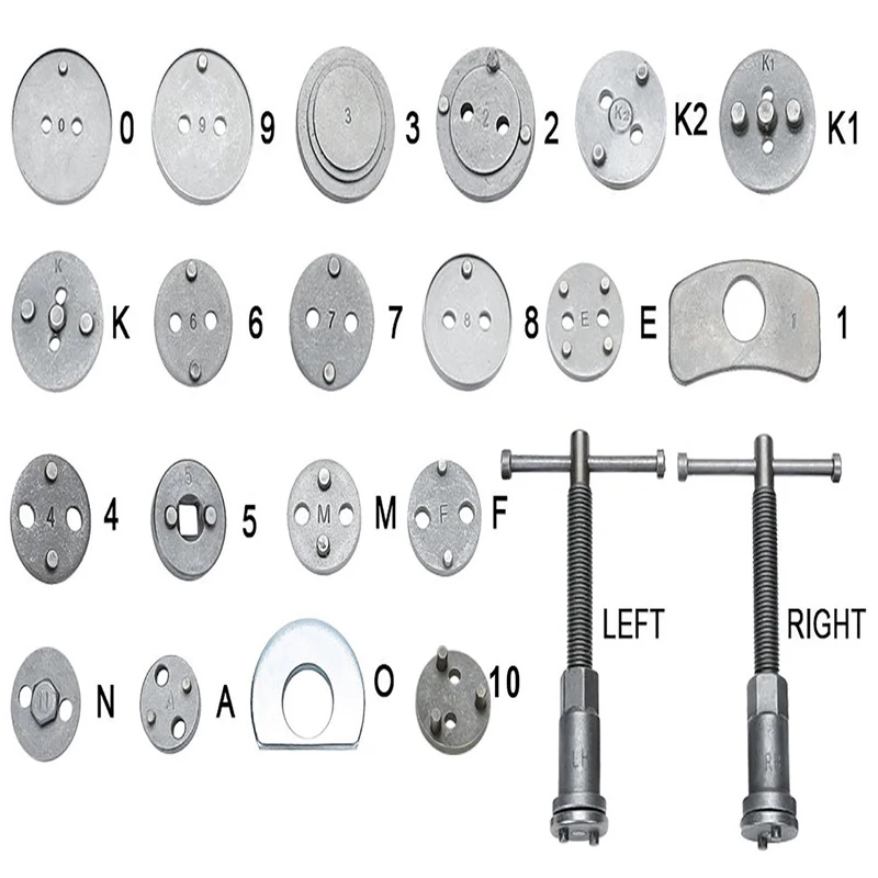 22 PCS In One Set Disc Brake Caliper Pump Regulator Brake Disc Tool Kit Car Repair Tool Caliper Piston Tools