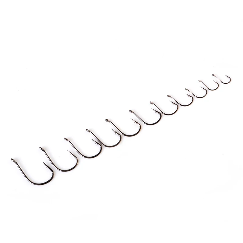 7-10PCS High Carbon Steel Fishing Hook TANAGO 1#-12# Barbed Single Fishhooks With Eye Carp Fishing Accessories