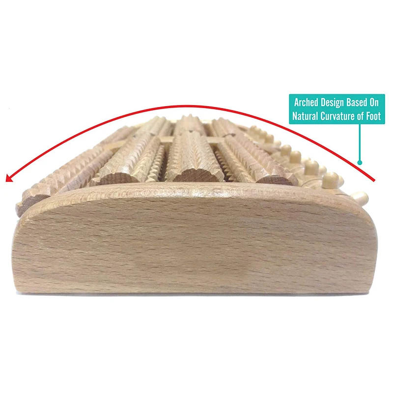 Большой деревянный двойной ролик для массажа ног, для снятия подошвенного фасциита, стресса, пятки, свода стопы, расслабления, расслабления,