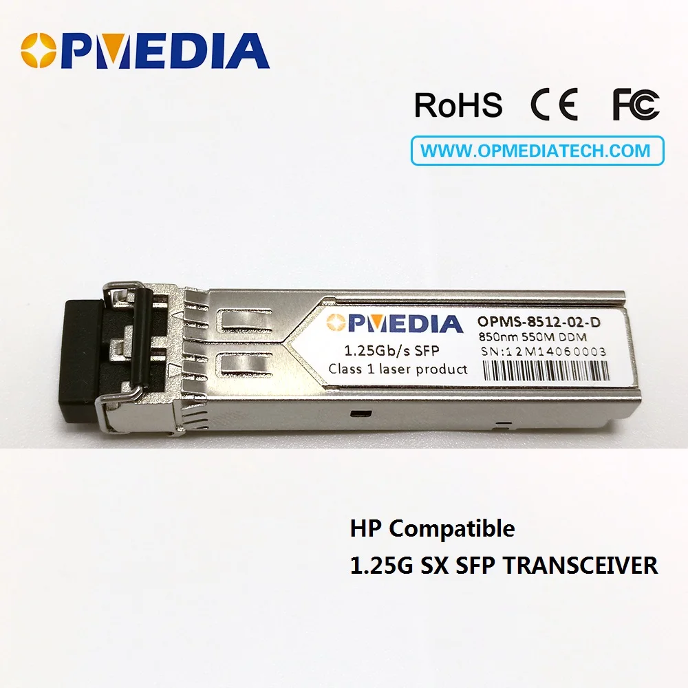 

HP Compatible 1000BASE-SX,1.25G SFP transceiver,850nm 550m, optical module,LC connector,MMF,DDM,GLC-SX-MM,10pcs/lot