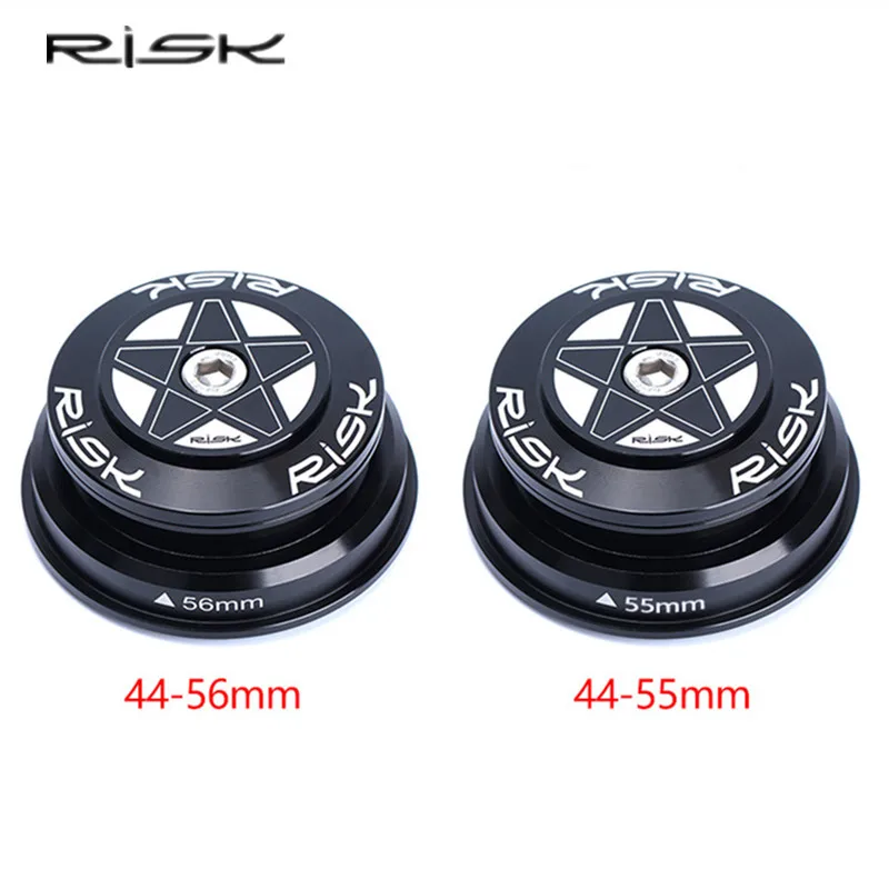RISK 44-55/56mm Aluminum Alloy Bicycle Bearing Headset MTB Mountain Bike Wrist Tapered Bowl Group Cycling Straight Tube Headset image 3