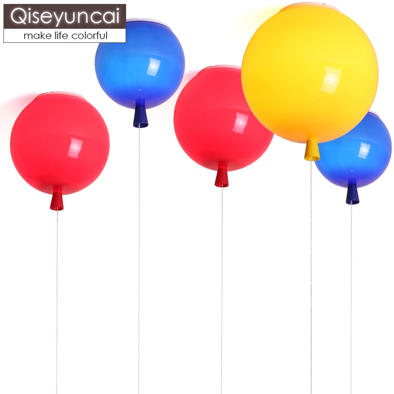 

Qiseyuncai 2019 Modern children's room balloon led ceiling light simple creative boy girl bedroom warm lighting free shipping