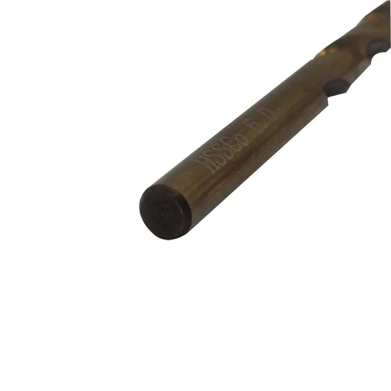 M35 6mm 코발트 포함 스트레이트 생크 트위스트 드릴, 스테인리스 스틸 철 전문, 알루미늄 금속, 초경량, 10 개
