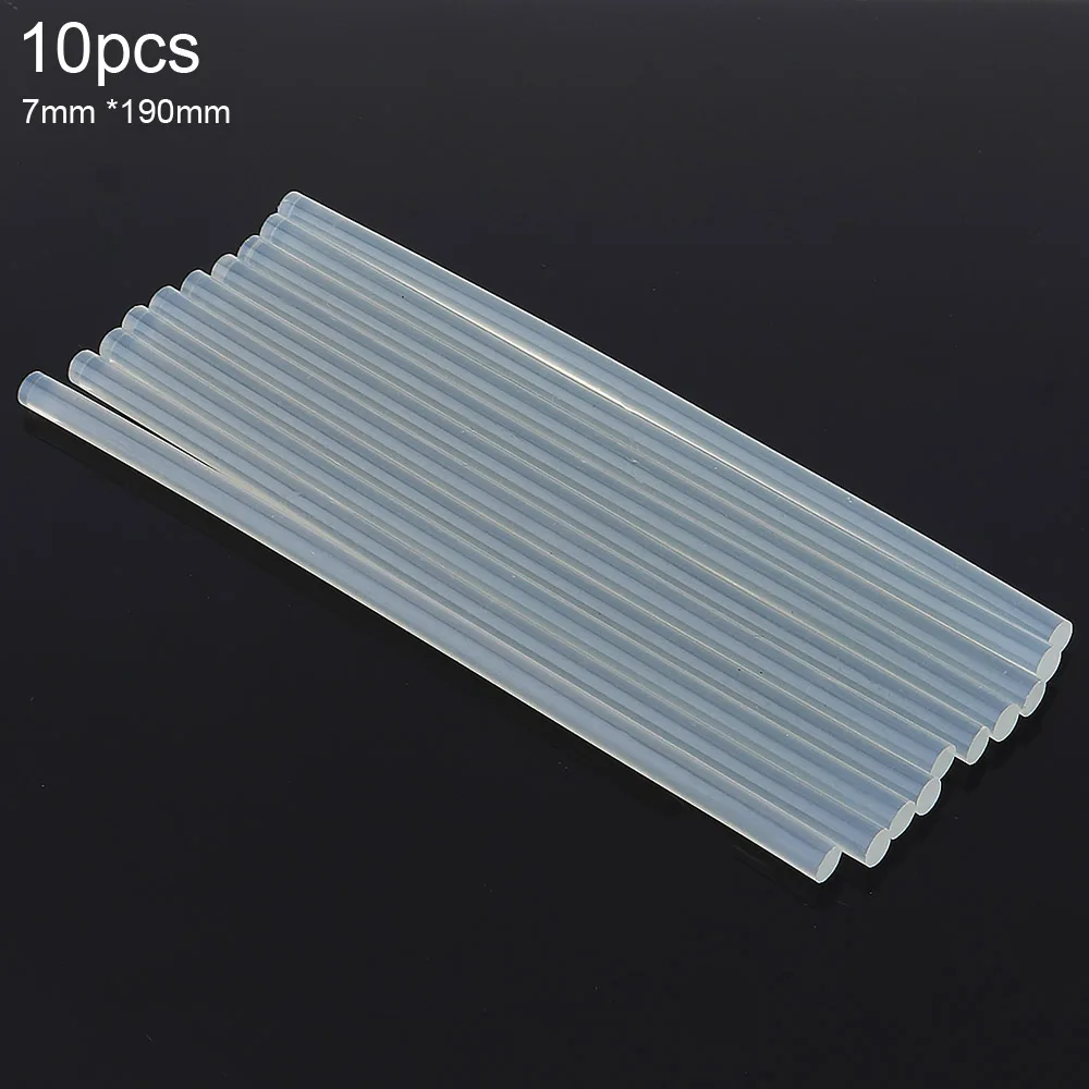 10pcs/lot 7/11mmx190mm Transparent Hot-melt Gun Glue Sticks Gun Adhesive DIY Tools for Hot-melt Glue Gun Repair