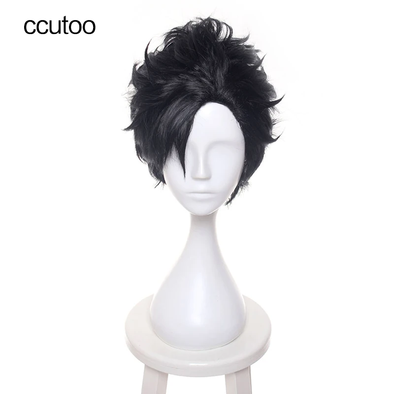 

ccutoo Tetsurou Kuroo Tetsuro Short Black Styled Synthetic Hair Cosplay Wig Heat Resistance Costume Wigs