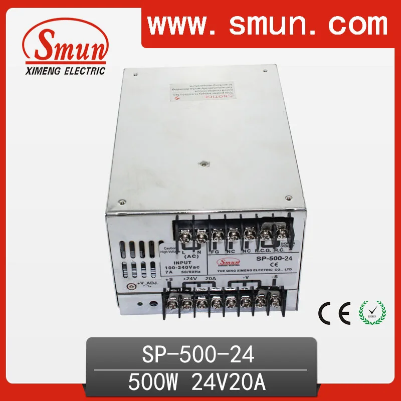 

500W 24V With PFC Single Output Switching Power Supply With CE ROHS From China Supplier Industrial And Led Used