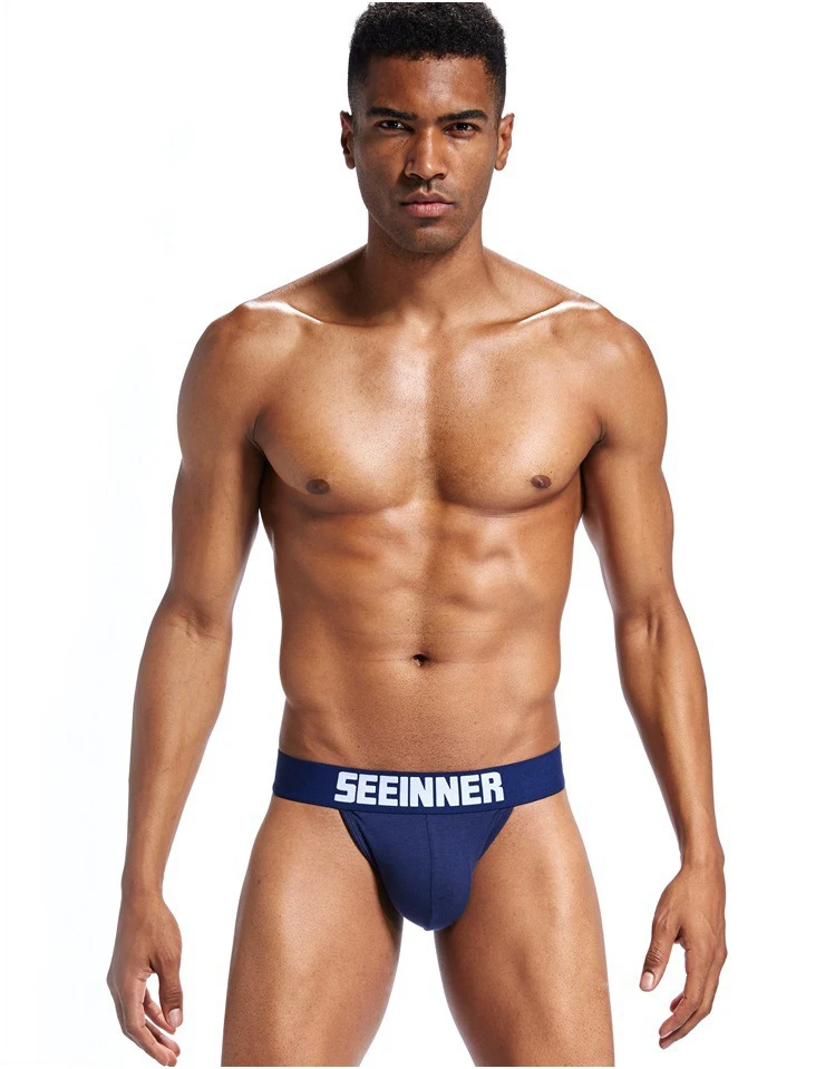 Seeinner Roupa Interior Homem Deslizamento Dos Homens Cuecas Baixa Ascensão Algodão Masculino Calcinha Cueca Homme Sexy Gay Cuecas Fcueca Masculina Calças 2XL