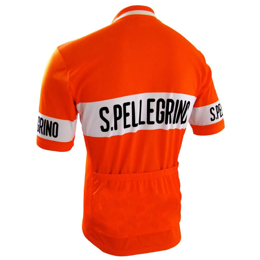 2018 S.PELLEGRINO Retro Classical Men's Only Cycling Jersey Short Sleeve Bicycle Clothing Quick-Dry Riding Bike Ropa Ciclismo