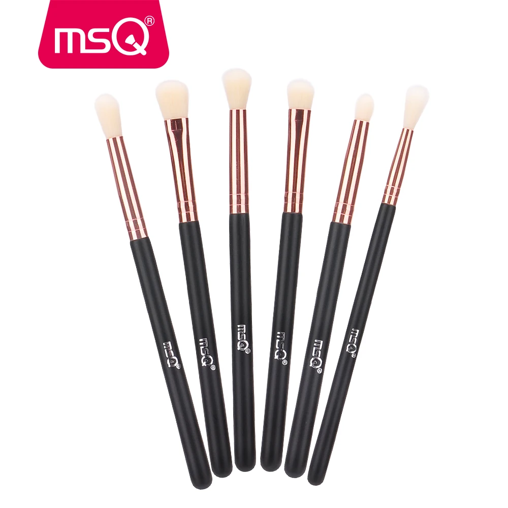 MSQ – ensemble de pinceaux de maquillage pour ombre à paupières, outils cosmétiques, Eyeliner, mélange de sourcils, poils synthétiques, 6 pièces, 10 pièces