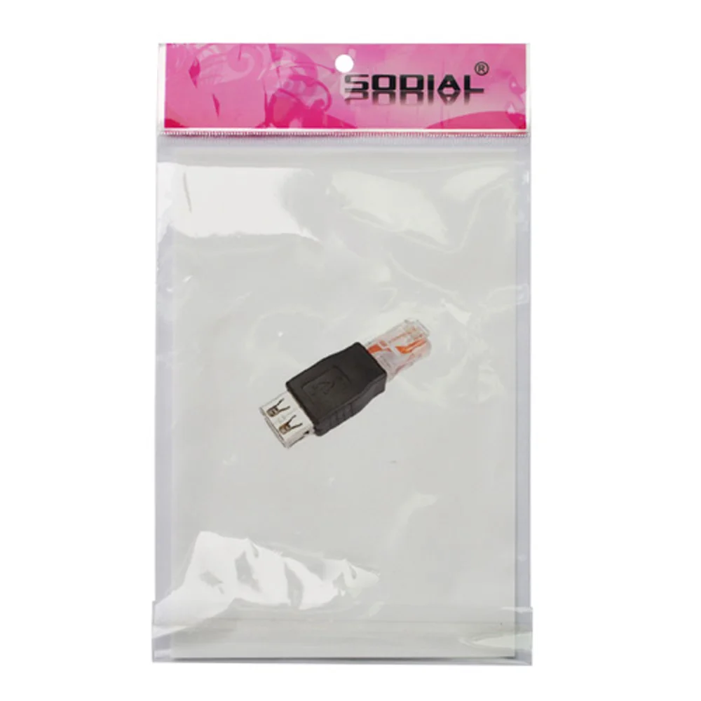 In stock Female USB A to Male Ethernet RJ45 Plug Adapter New