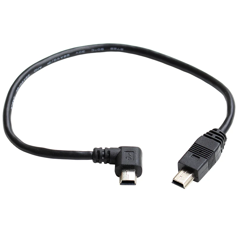 

23cm Mini USB 5pin Male to Male Data Charge Cable For GPS Car AUX line