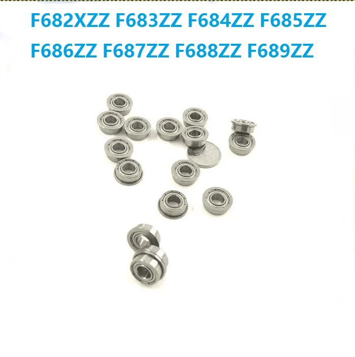 

100pcs F682XZZ F683ZZ F684ZZ F685ZZ F686ZZ F687ZZ F688ZZ F689ZZ flange Ball Bearing Miniature flanged bearing