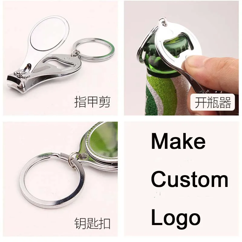 1Pcs 90mm Stainless Steel Large Heavy Duty Strong Finger Toe Nail Cutter Trimmer Clipper With Key Chain And Beer Opener