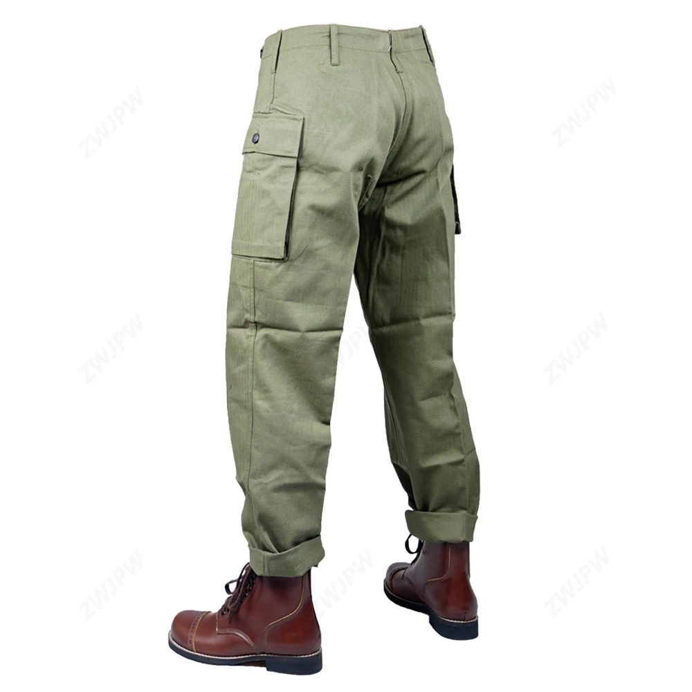 WWII US GREEN HBT ARMY  PANTS  SHIRT TROUSERS OUTDOORS PANTS