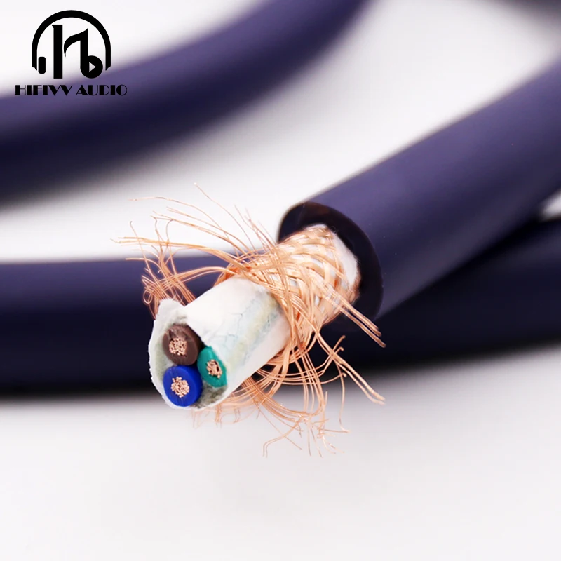 Кабель переменного тока для домашнего аудио усилитель системы ЕС США Великобритания медный шнур питания разъем бескислородной медной линии проводов