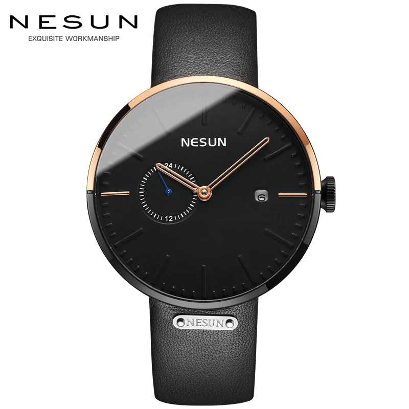 Switzerland Luxury Brand NESUN Japan Import Automatic Mechanical Men\'s Watches 50M Waterproof Sapphire Nice Band Clocks N9608