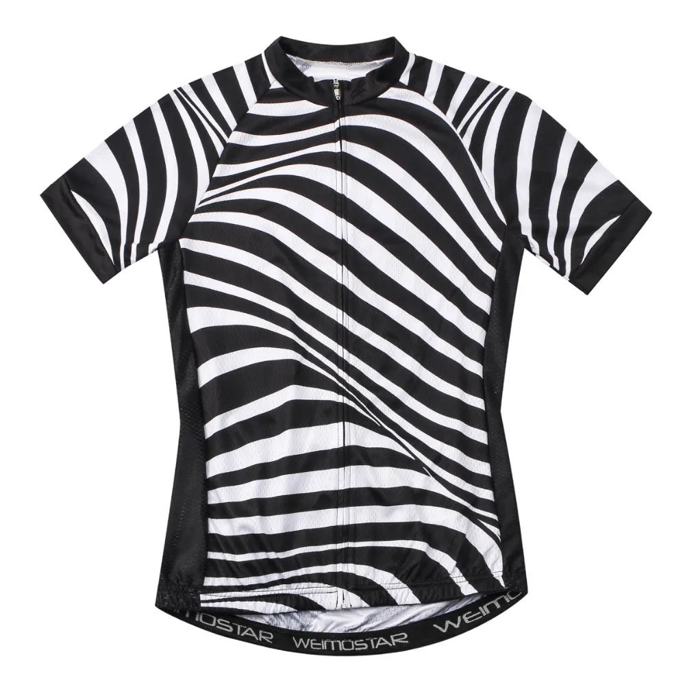 Weimostar Men Cycling Jersey Striped Zebra Jersey Cycling Clothing Roupa Maillot Ciclismo Breathale Mountain Bike Clothing Tops