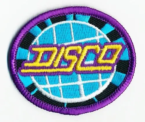 

Girl Boy Club DISCO PARTY DANCE Fun Patches Значок Crests SCOUT GUIDE '70s Groovy
