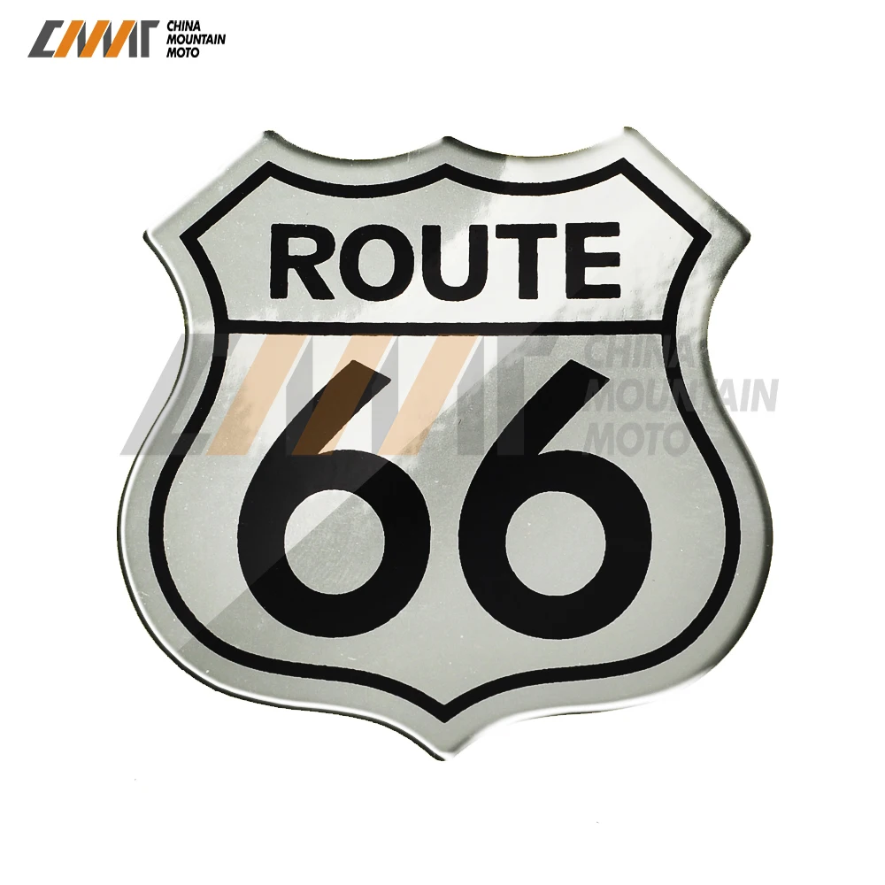 3D Motorcycle Decal America US Route 66 Sticker Car Tail Sticker for Moto ATV