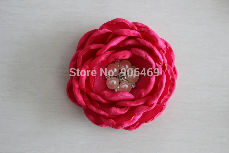 Satin Burn flowers 120pcs without  Rhinestone Center