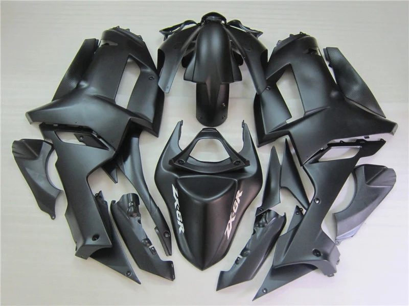 ABS full Fairing kit for Kawasaki ZX-6R 2007 2008 all matte black plastic motorcycle fairings set NINJA zx6r 07 08 GH15