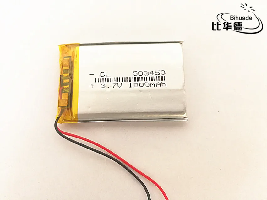 3.7V 1000mAh 503450 Lithium Polymer LiPo Rechargeable Battery li ion cells