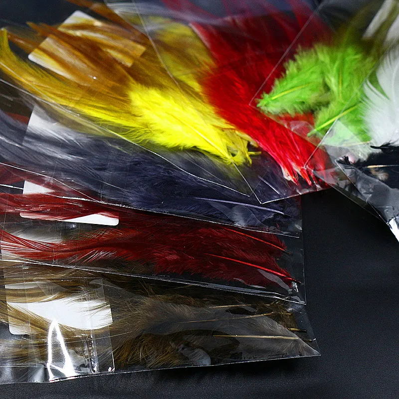 80pcs/lot 8colors assorted rooster saddle hackle for streamer&woolly bugger flies hybrid fly tying hackle feather hand selected