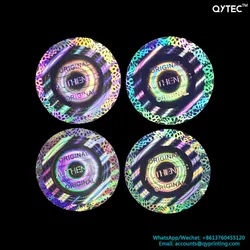 100 pièces, 20x20mm, rond 2D 3D, apprivoiser, annulation de la garantie, sécurité, contrefaçon, ruban de sceau Original, étiquette hologramme, autocollant