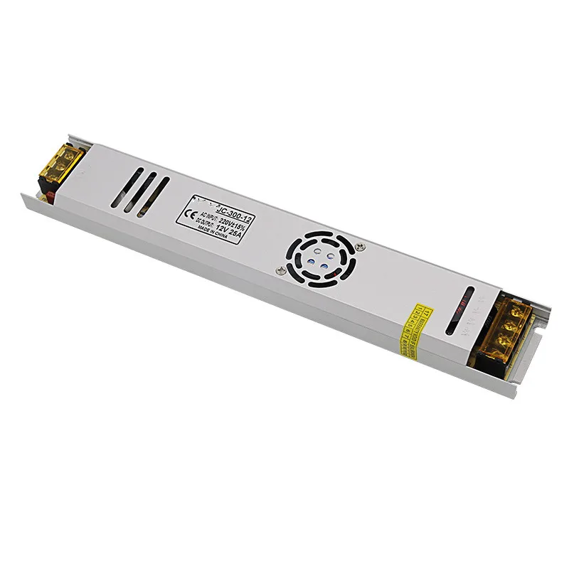 Запчасти для 3D-принтера DuoWeiSi 12V 25A 300W блок питания встроенный вентилятор охлаждения светодиодный Сверхтонкий длинный световой блок импульсный источник питания