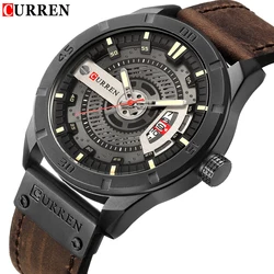 New Fashion Mens Watches Curren Brand Luxury Leather Quartz Men Watch Casual Sport Clock Male Wristwatch Relogio Masculino