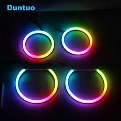 RGBW Angel Eyes Revolving Dynamic Cotton Sequential Flowing Bluetooth App For BMW E90 E91 E60/61 E81 82 83 E87 88 E46ti compact